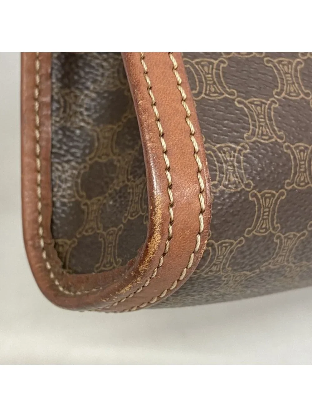 Celine Clutch Macadam Brown Gold